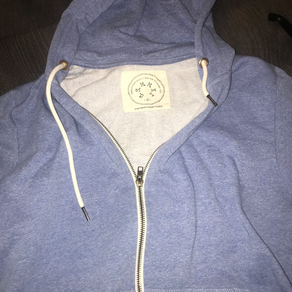 Ljusblå Hoodie 