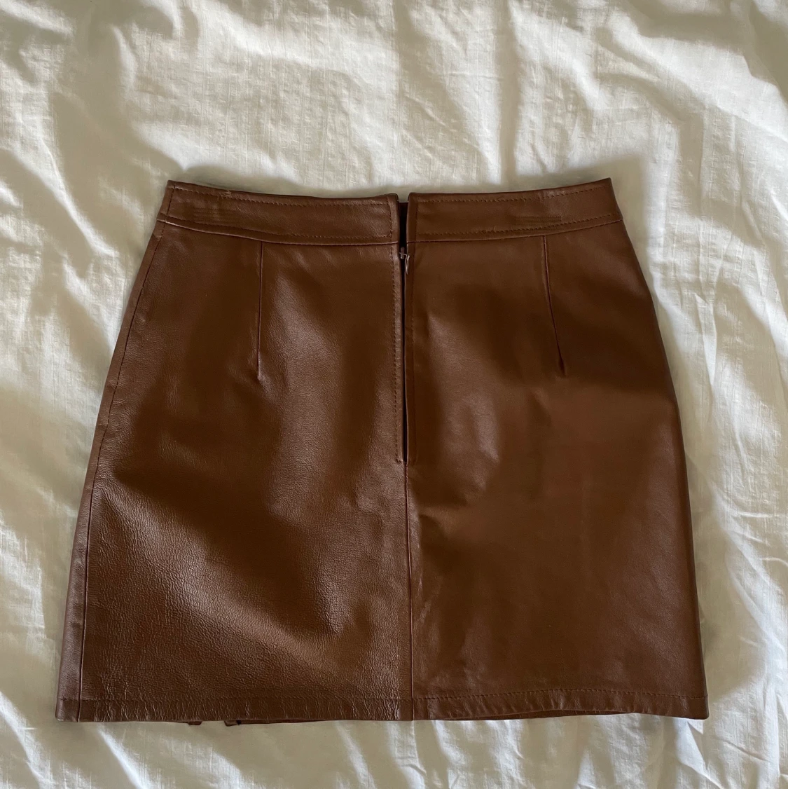 Brun läderkjol  - 91