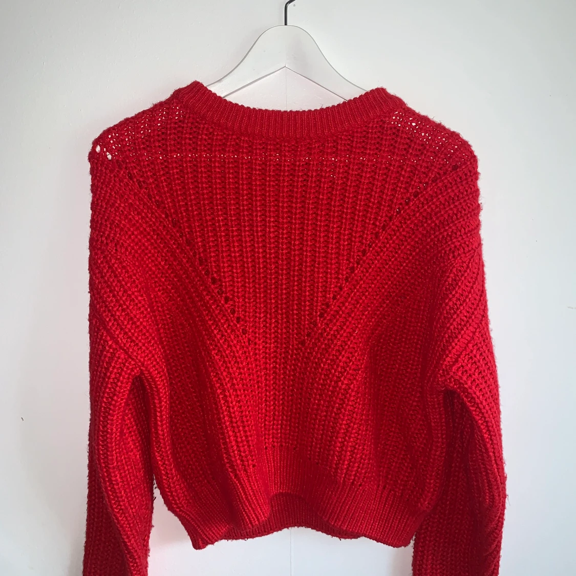 Röd stickad tröja från HM i storlek S - 91