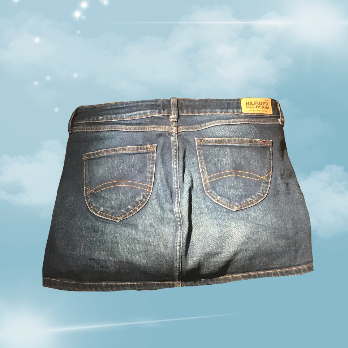 Lågmidjad denim/jeans kjol från hilfiger denim strl s - 90