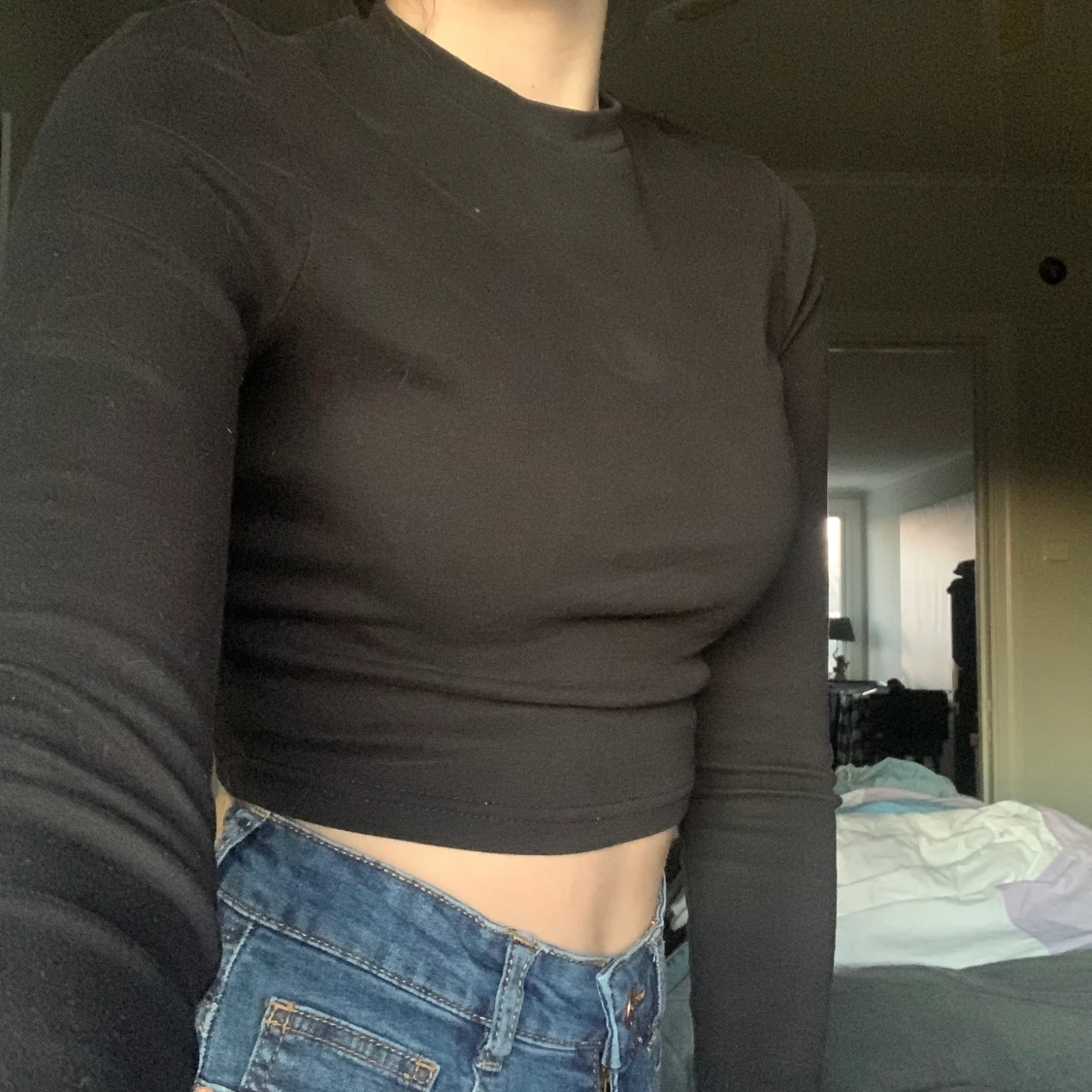 Svart tight långärmad tröja