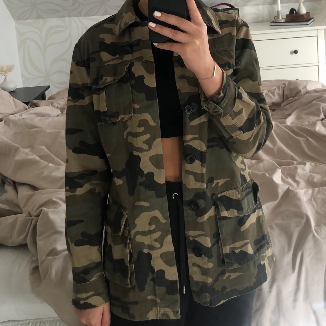 Militärmönstrad jacka