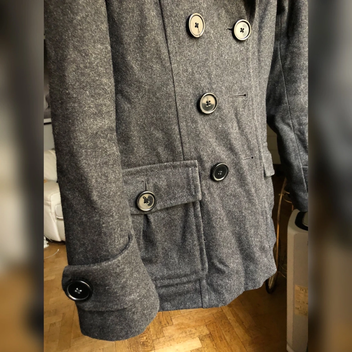 Grå fin kappa - 91