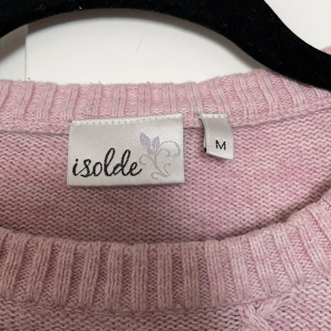 Rosa stickad tröja  - 90
