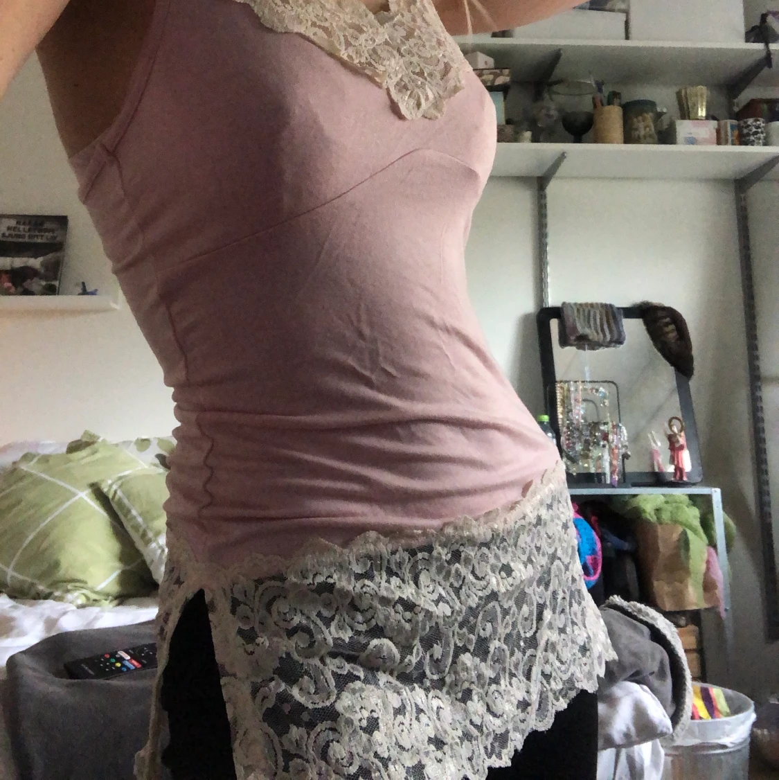 Linne med spets  - 90