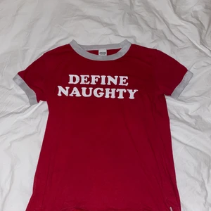 Victoria Secret Red Top Size S - I bought this 6 years ago and still like to wear it for the saucy message, the white started to fade into a grey so not in its best condition but super comfy and looks great anyway. 