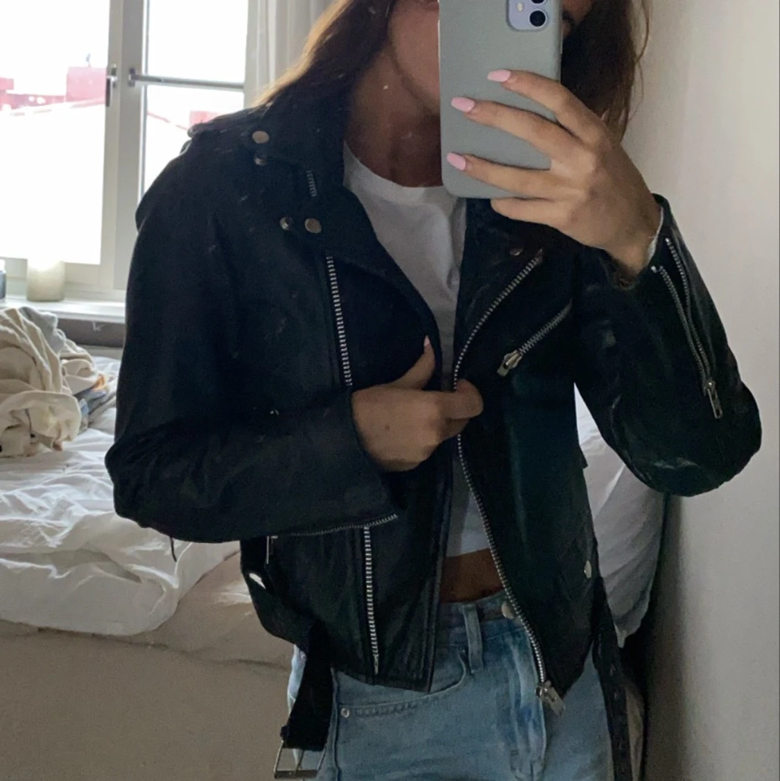 Perfekt biker jacka  - 90