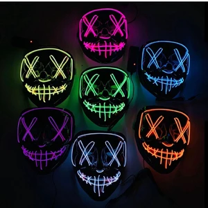 Blå the purge mask - Lysande the Purge mask BLÅ, använd en gång. Batteridriven 