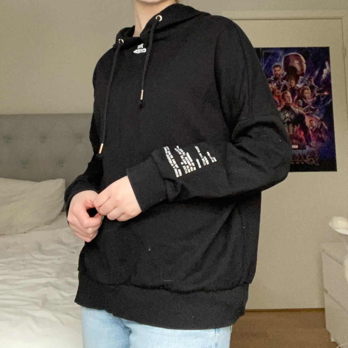 svart oversized hoodie