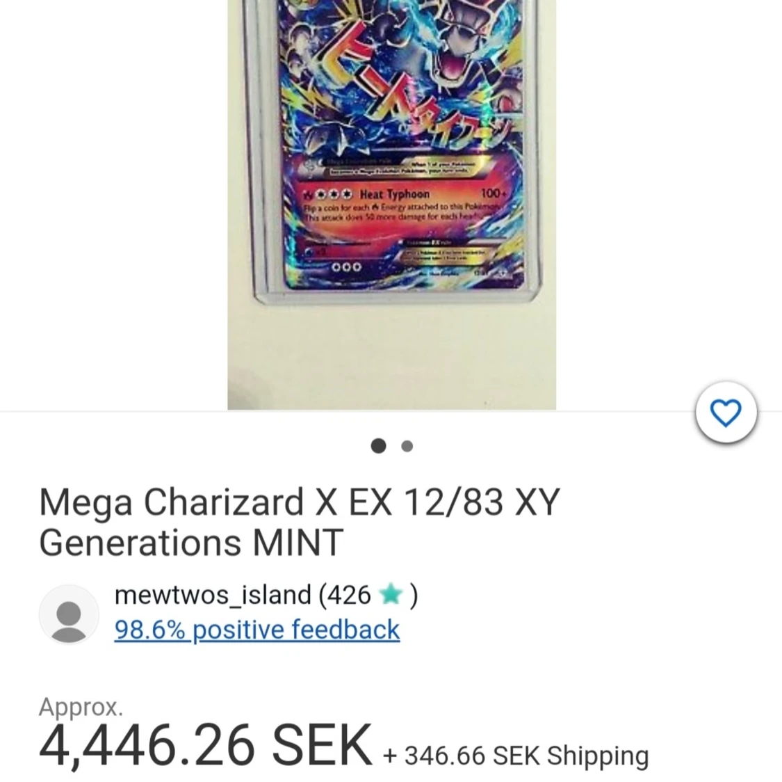 Mega charizard x 20th jubileum kort - 90
