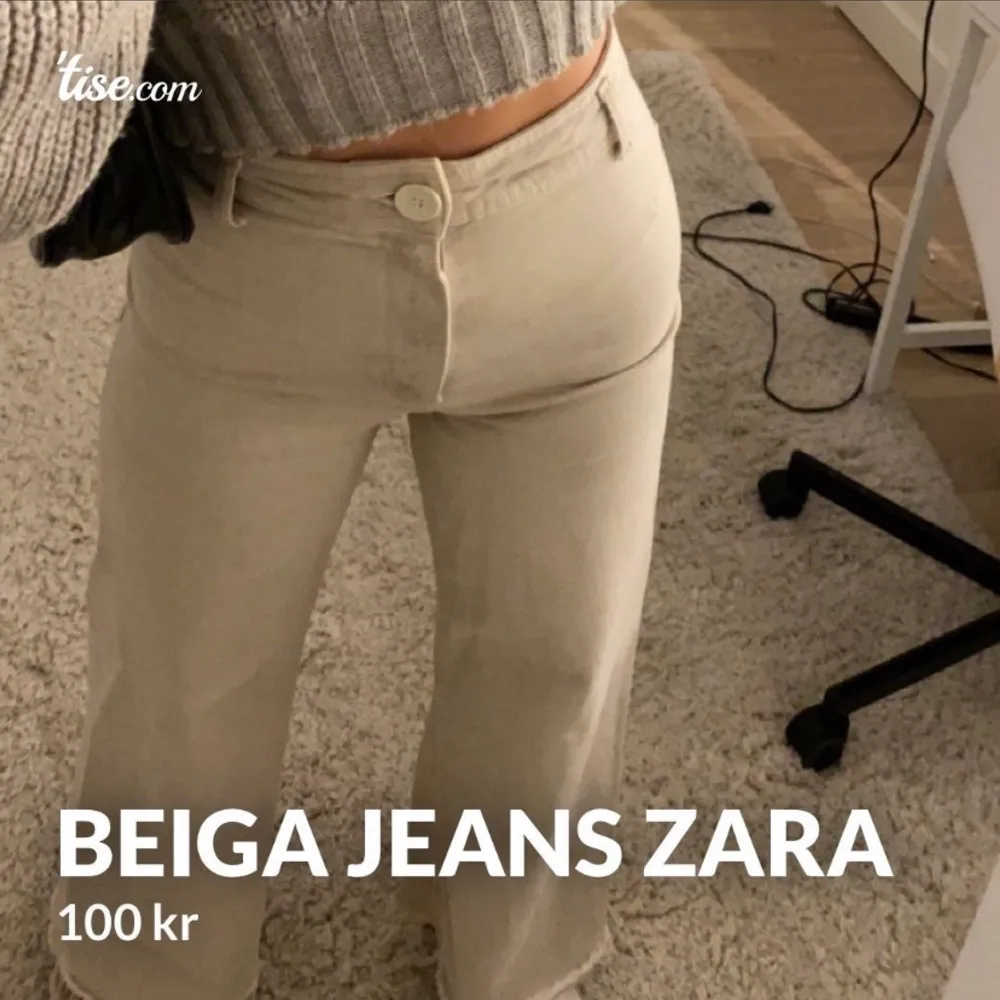 Beiga jeans från Zara!. Jeans & Byxor.
