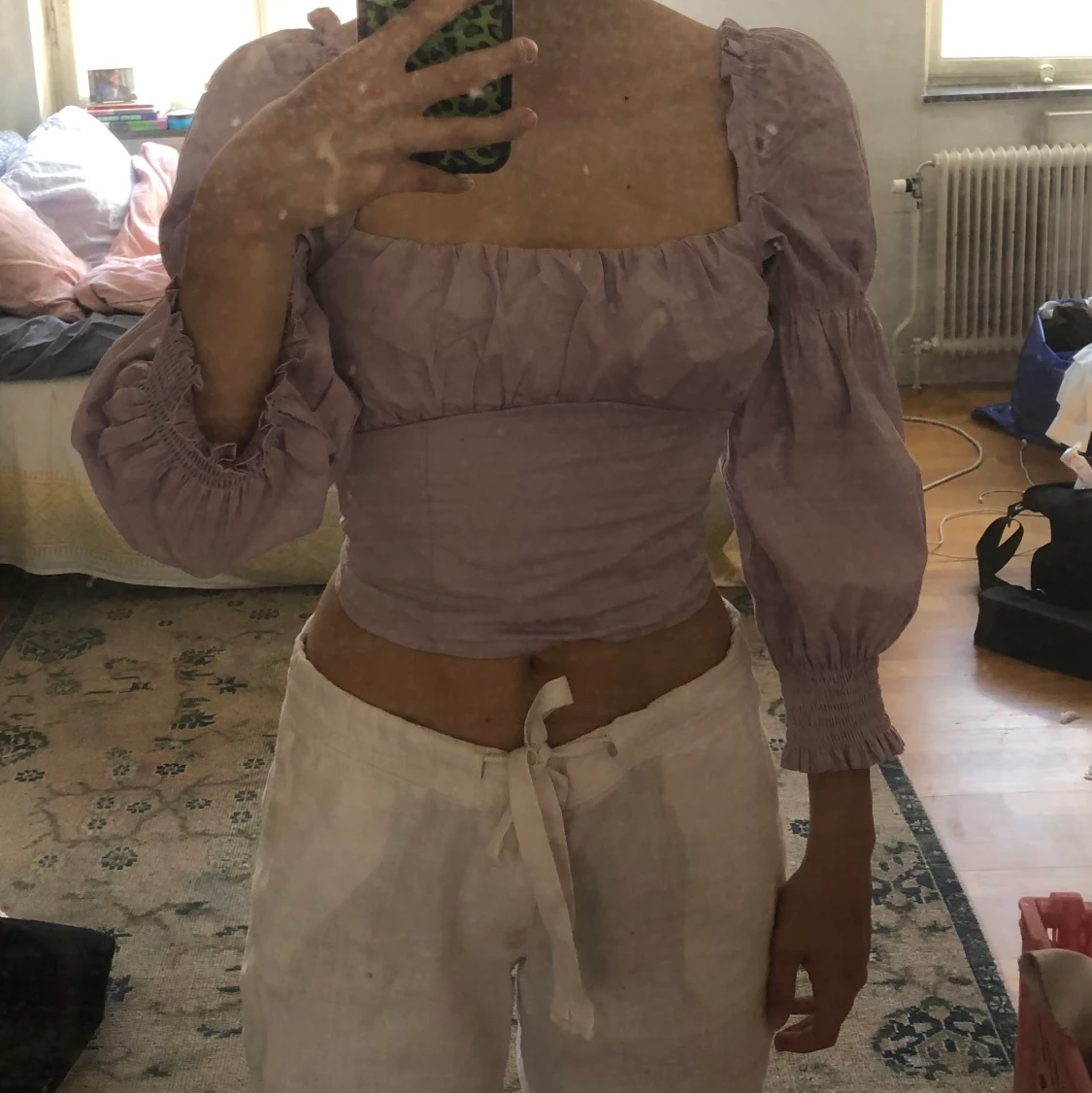 Ljuslila Peasant top