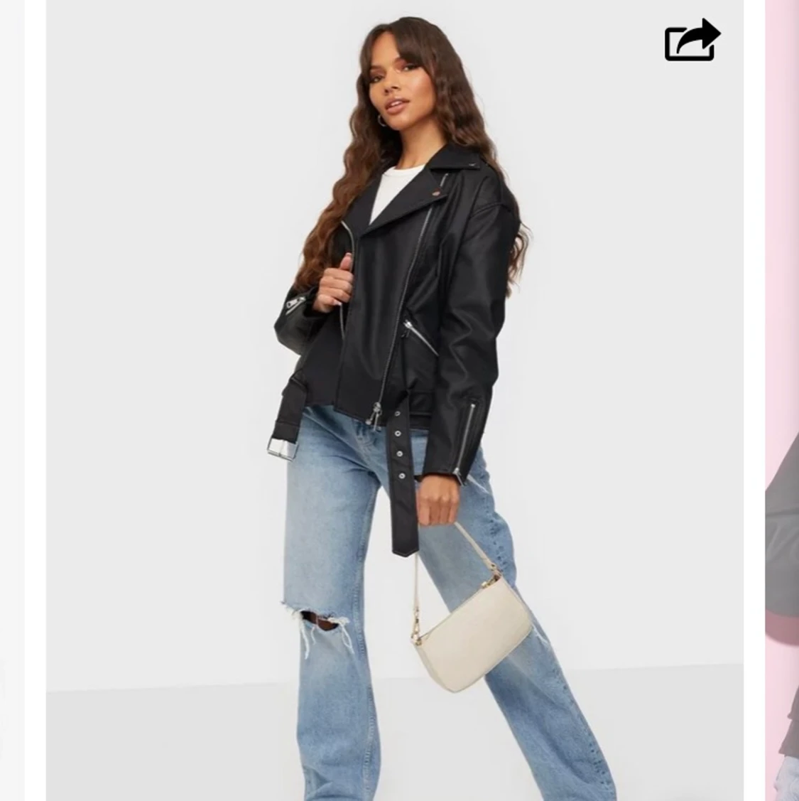 Oversized skinnjacka