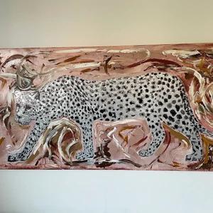 Tavla, stor, 140x70cm  - Stor tavla i naturfärger. 140x70cm. Hämtas upp/mötas upp i Malmö eller Kristianstad området. 