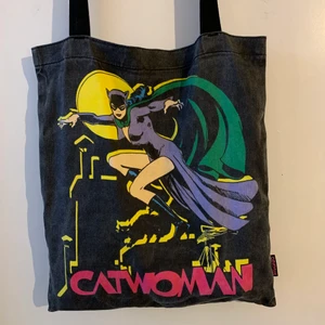Batman/catwomen marvel tygväska - Super fin vintage tygväska med catwomen motiv