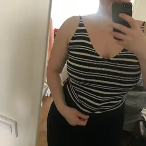 striped black and white top, thick material, size 40