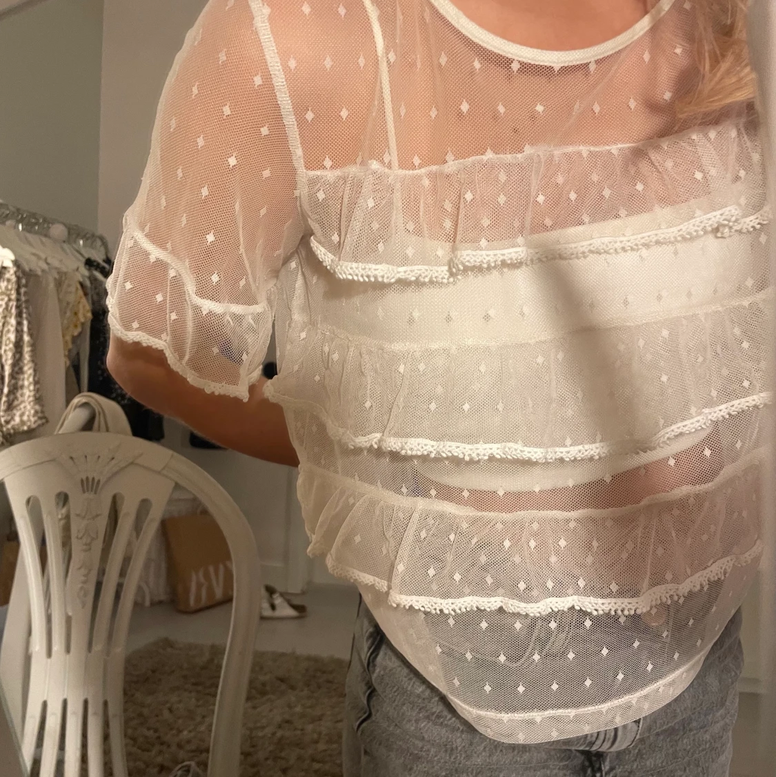 Genomskinlig topp - 90