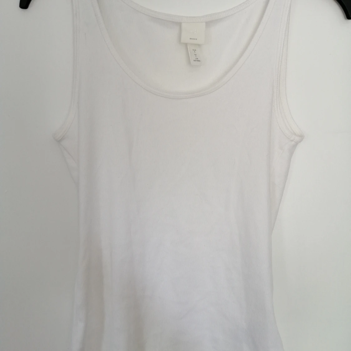 Vitt ribbat linne från HM - 90