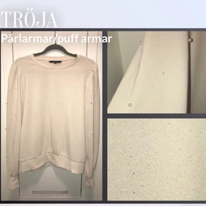 Tröja med pärlor vit/beige - Storlek -> XL , lite knottrig men annars bra skick! Vit/beige