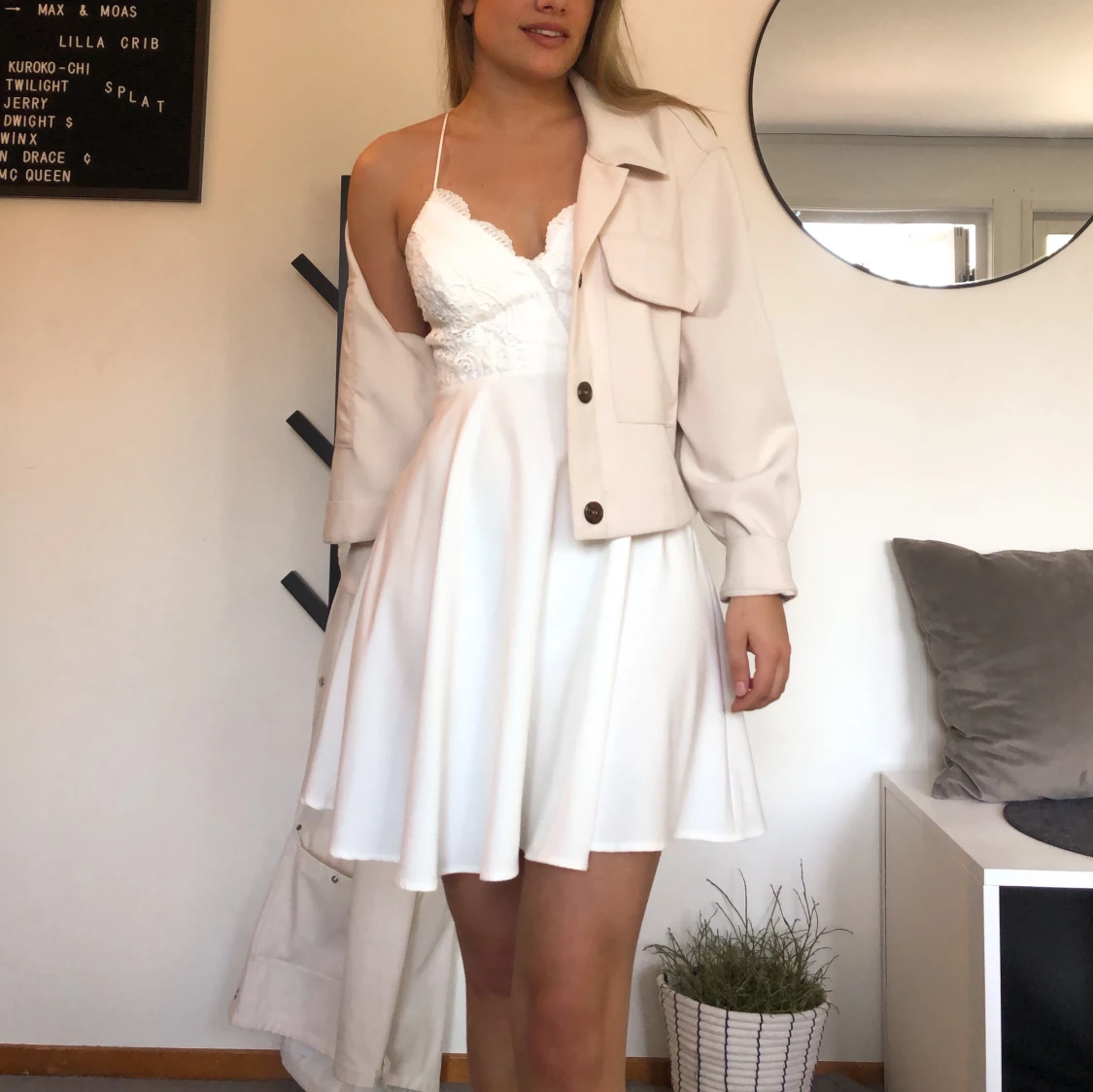 NLY vit klänning, 34