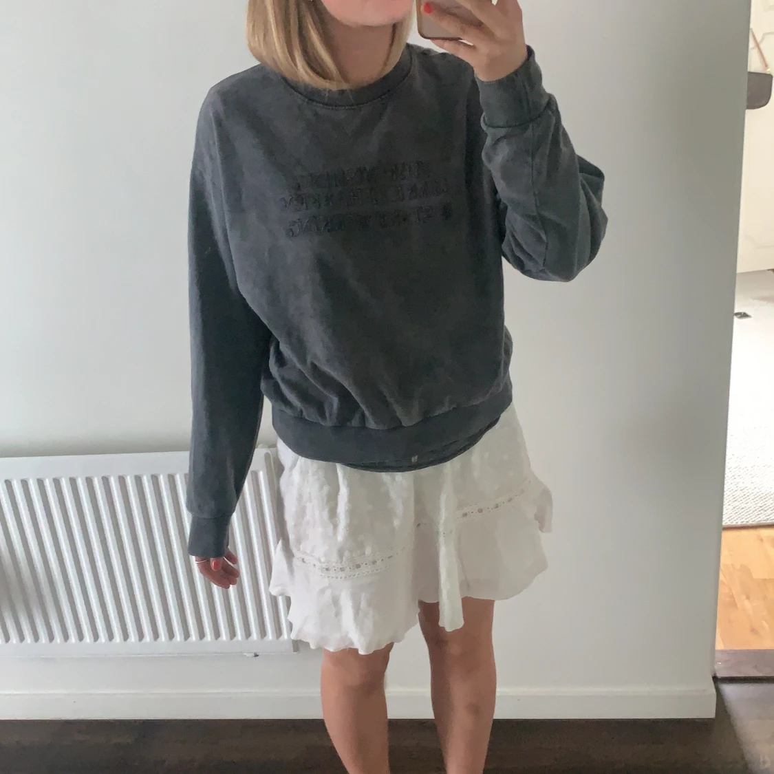 Mörkgrå collegetröja