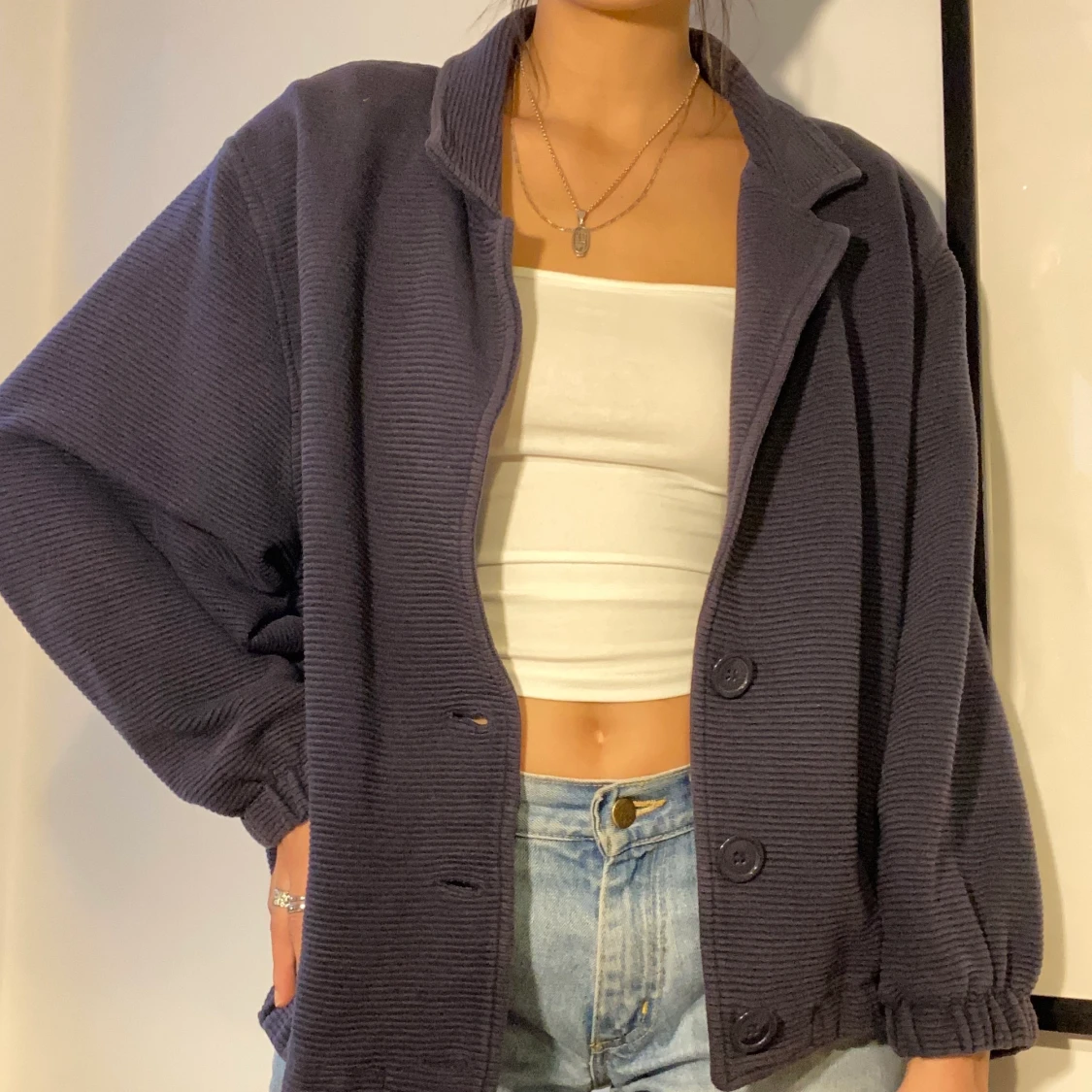 Blå kofta one size - 90