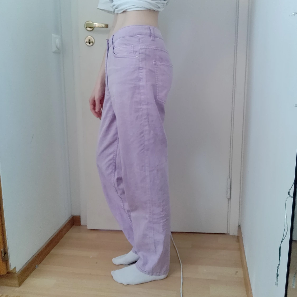 Lilac-Färgade Baggy Jeans - 90