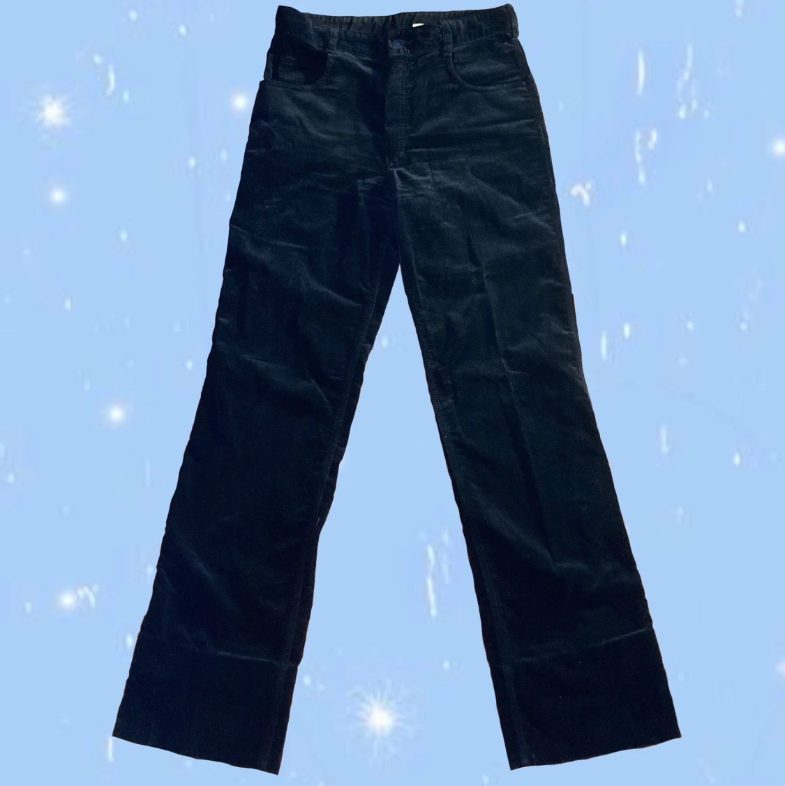 Peper valvet svarta byxor Strl S