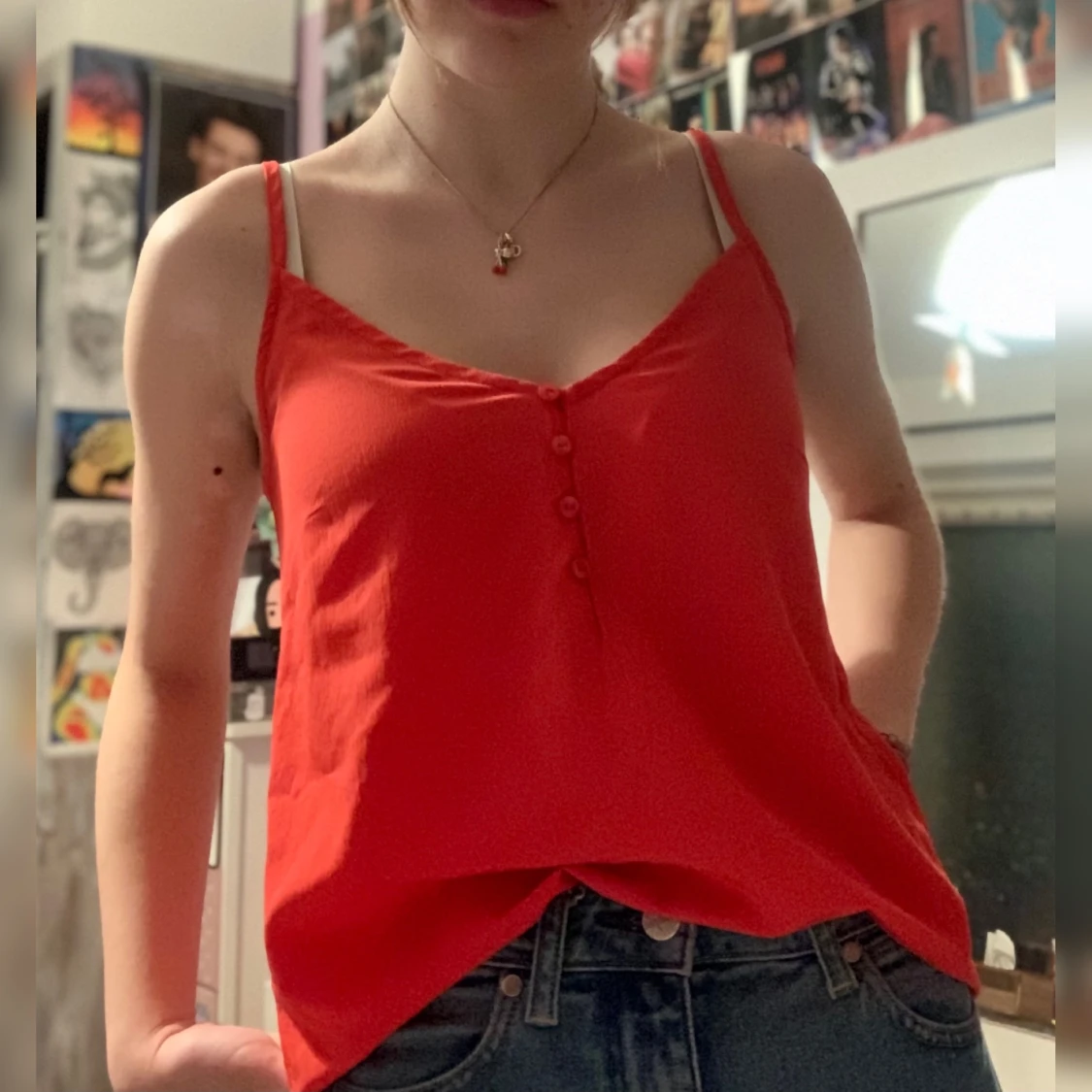 Röd-orange topp från Gina
