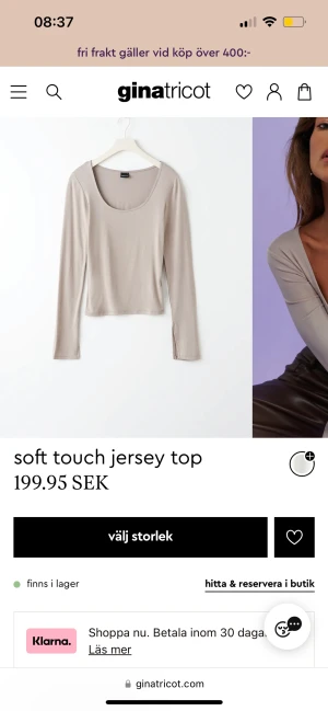 Gina topp - Säljer denna oanvända superfina topp från gina då jag aldrig använt den. Kan aänka priset vid snabb affär