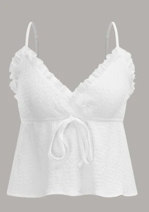 Vitt linne - Säljer ett snyggt vitt linne. Säljer pga aldrig användning. Helt nytt skick och aldrig använd. Orginalpriset är 109 men säljs för 55.