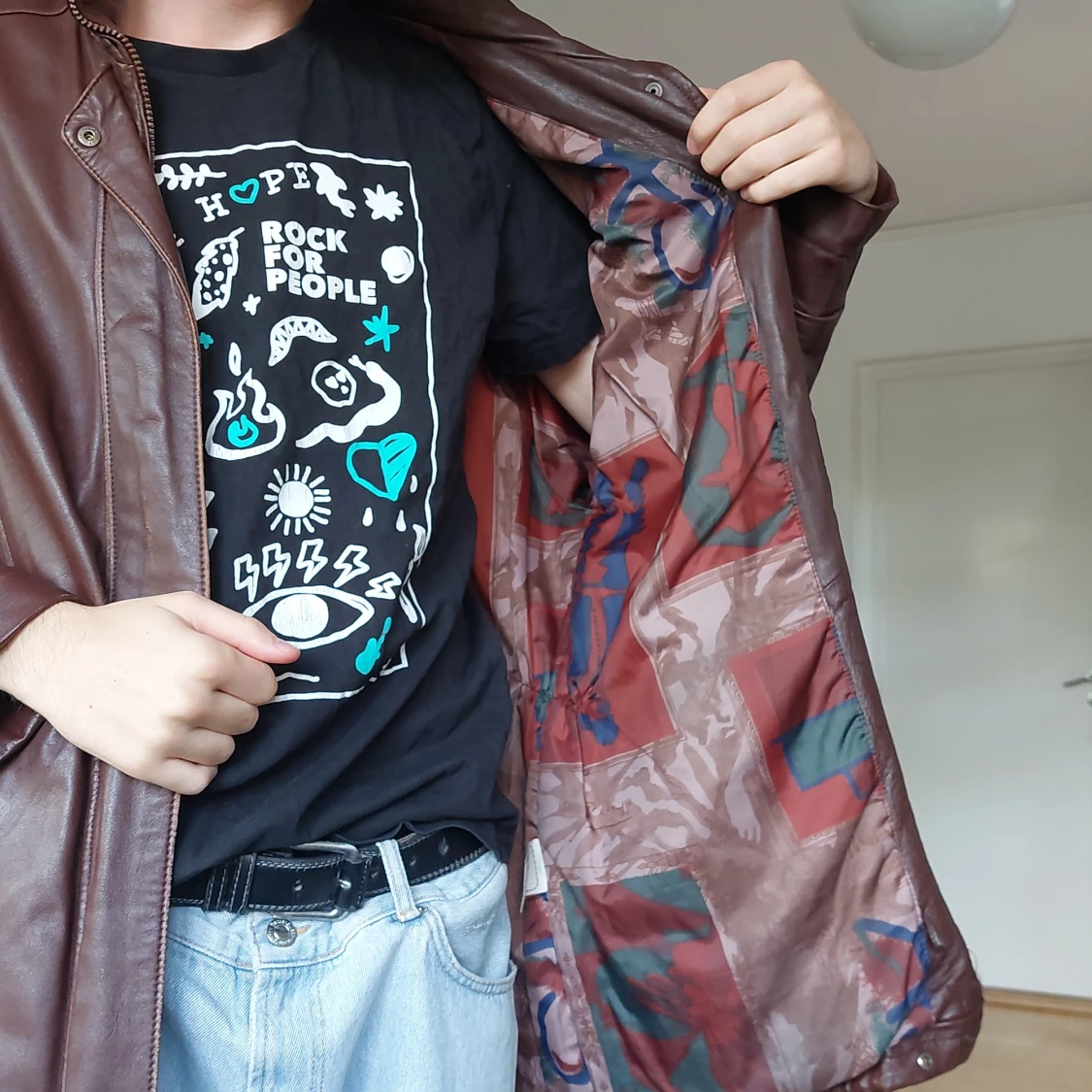 Vintage läderjacka M - 91