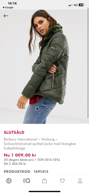 Barbour jacka - Säljer nu min Barbour jacka med brun päls. Använt typ 2 gånger:)