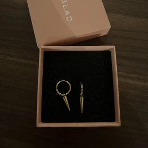 Edblad örhängen  - Säljer mina jättesnygga och trendiga örhängen ” Peak Hoops Sparkle Black Gold” Örhängen från Edblad. Orginal pris är 449. Kan sälja dom för ungefär 250 kronor men priset kan pratas. Kontakta för frågor. (Man får med asken) ❤️