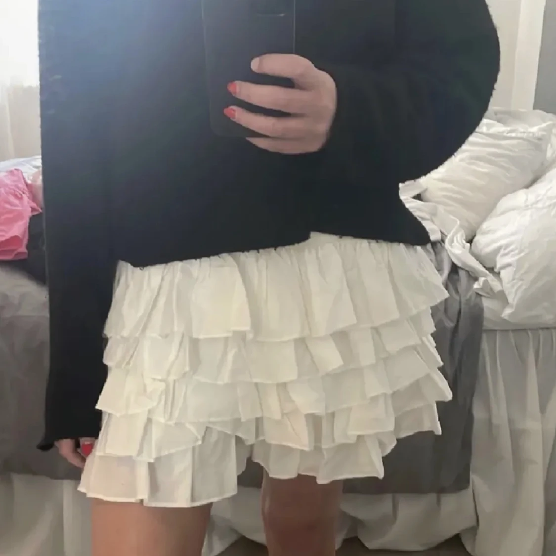 slutsåld HM kjol vit - 91