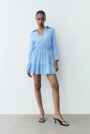 Zara klänning - Såå fin slutsåld ljusblå klänning från zara!! Jag har endast använt den en gång då jag inte hittat något bra användnings tillfälle tråkigt nog❤️❤️nypris 400kr