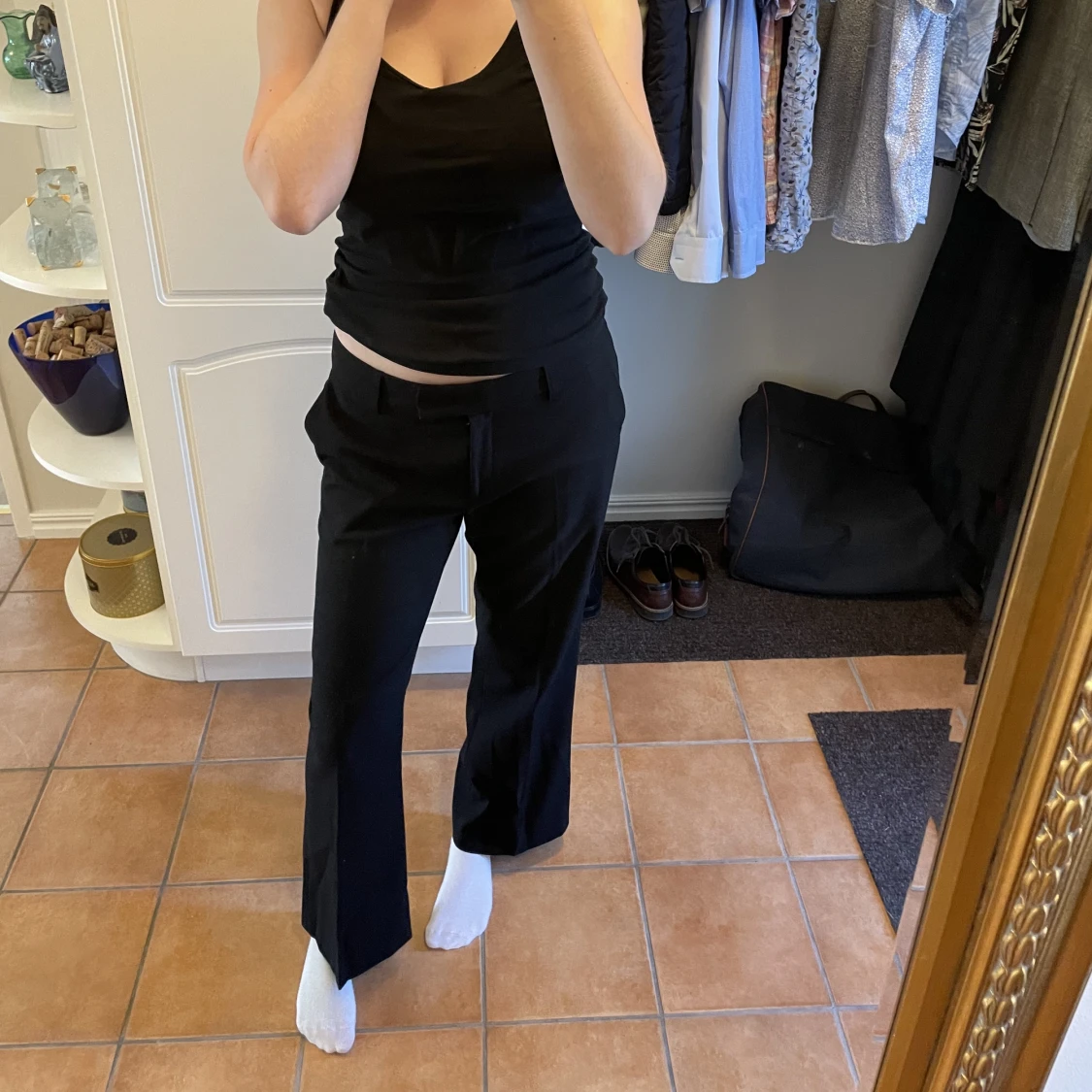 Lågmidjade kostymbyxor  - 90