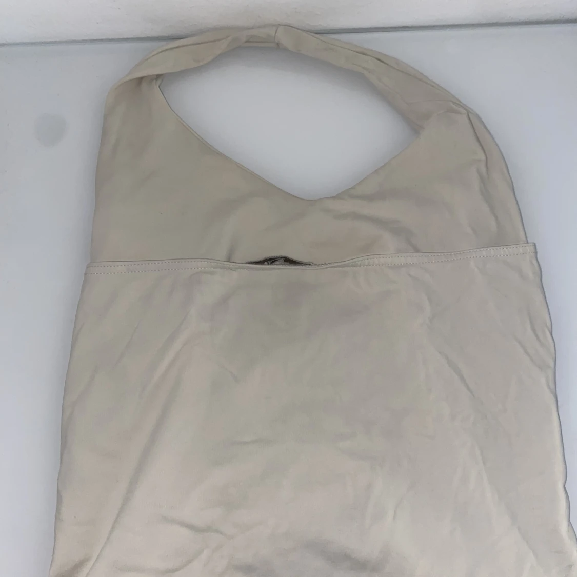 Vit halsterneck topp - 90