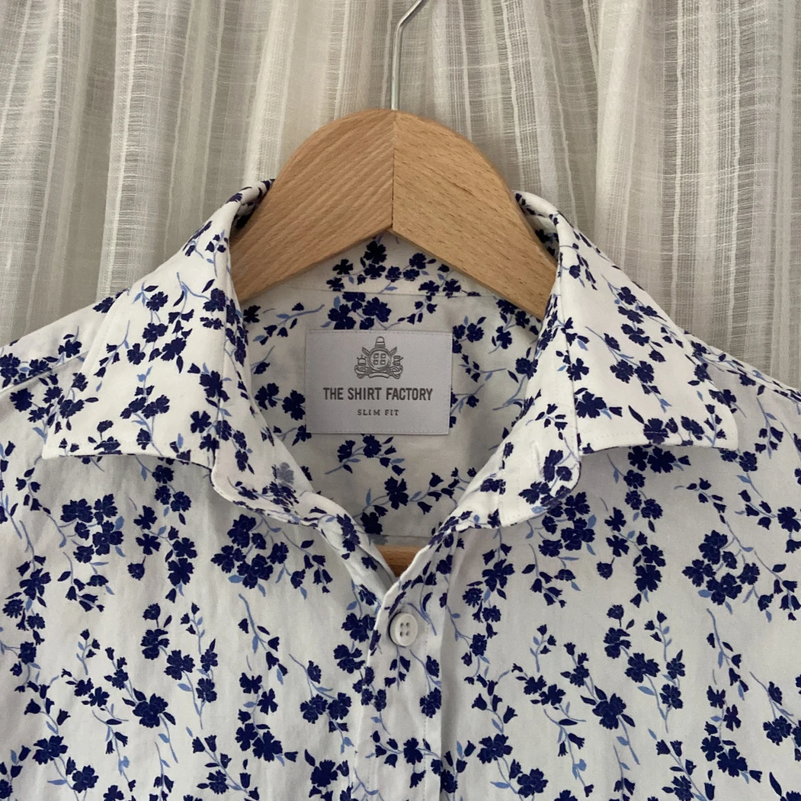 The shirt factory skjorta blåblommig (36/XS/S) - 90