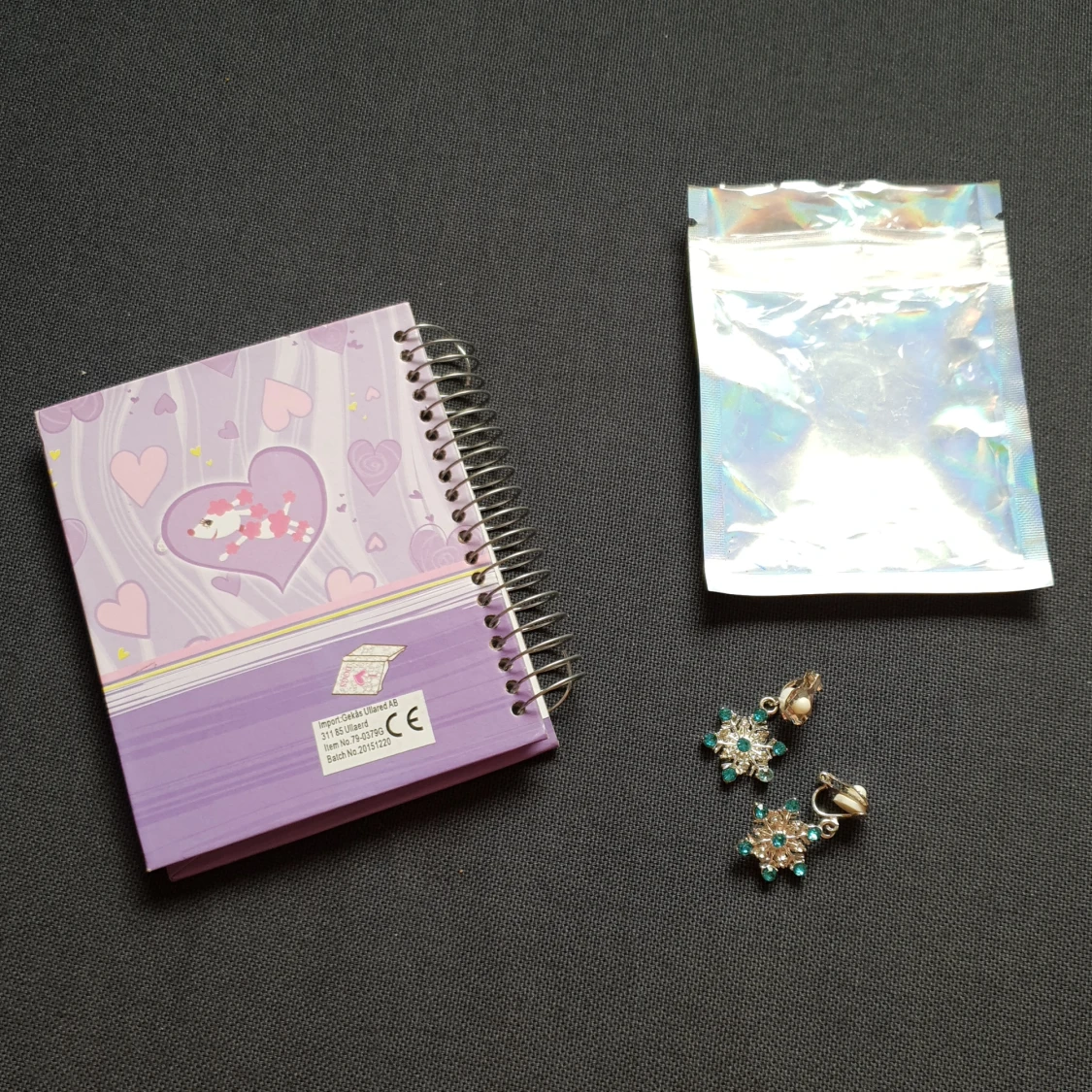 Block och klipps örhängen  - 90