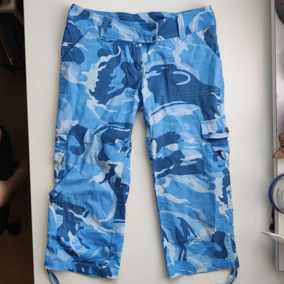 Blå camobyxoe - 90