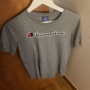 Champion t shirt - Säljer då det inte är min stil längre, sparsamt använd finns inga defekter! Det står x-large men det är ”barnstorlek ” och passar mig som har S och även XS! Nypris var runt 200 kr, för fler bilder hör av dig! Köparen står för frakt❤️pris kan diskuteras!