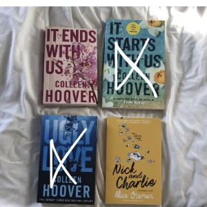 Böcker  - Colleen Hoover & Alice Oseman noveller                                              It Ends With Us är annoterad därför 50kr                                      (kan skicka fler bilder vid förfrågan)