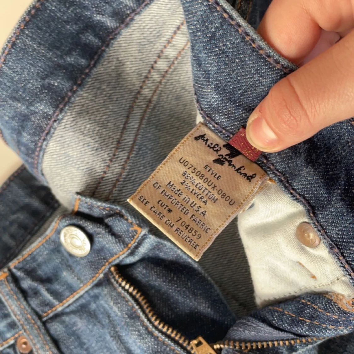 Lågmidjade Mörkblå Jeans - 90