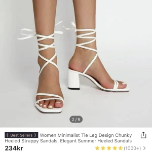 Sandaler med klack - Helt nya skor från shein, endast testade. Säljer då de var för stora. Nypris: 234kr, säljer dem för 150kr storlek 36.