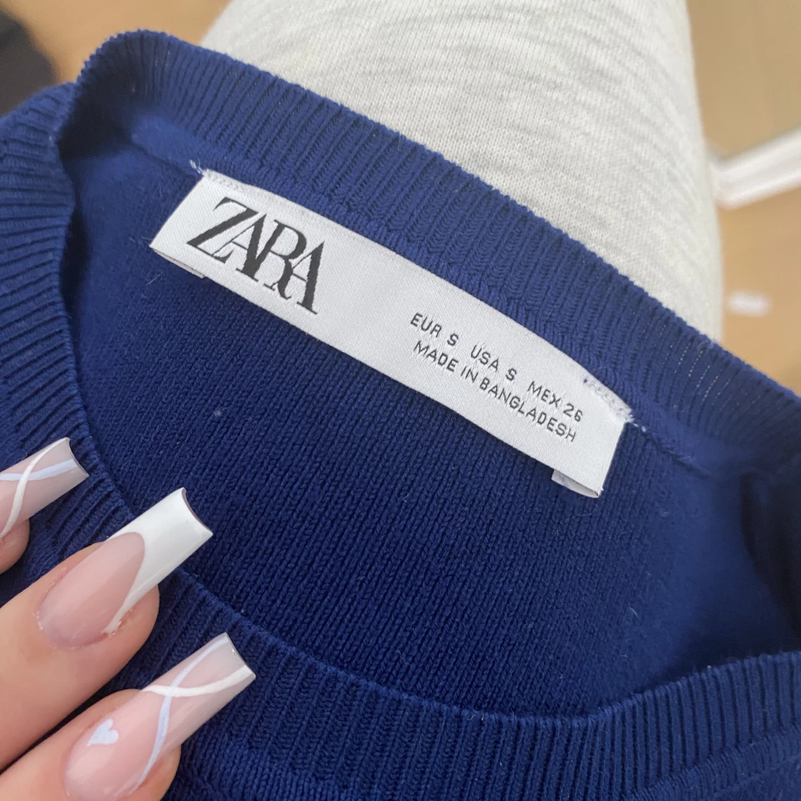 blå långärmad  - 90