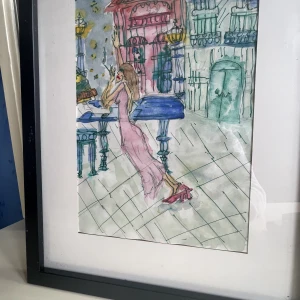 Målning i kanvas och akvarell  - Hej hej! Jag har börjat måla med akvarell i en stil som kallas ”sketch and watercolor”! En design som jag själv älskar! Om det skulle ligga något större intresse i det jag målar är det bara att höra av sig till mig, DM @giftlanger för mer info!💗🙌🏾