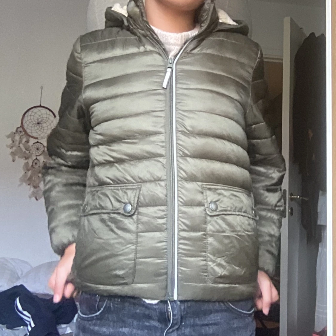 Militär grön jacka