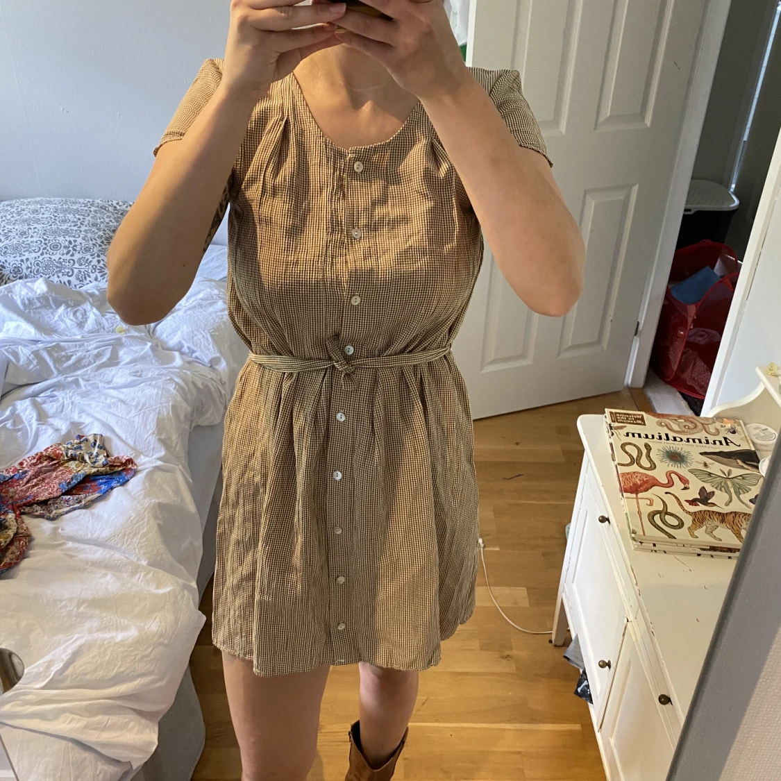 Rutig vintage klänning  - 91