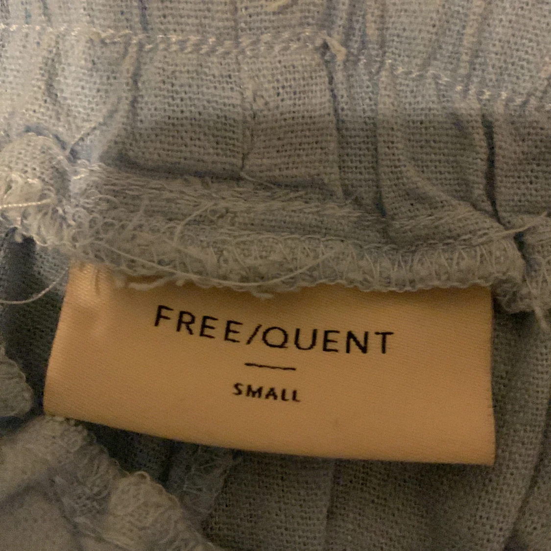 Blå linne byxor - 90